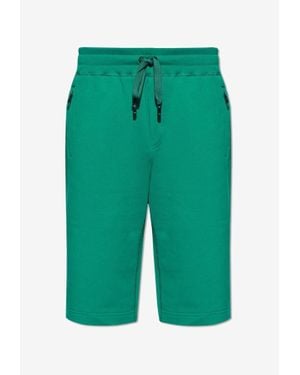 Dolce & Gabbana Logo Plaque Track Shorts - Green