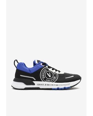 Versace Jeans Couture V Emblem Lace-up Trainers - Black