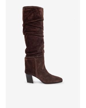 Jimmy Choo Hart 60 Suede Knee-High Boots - Brown