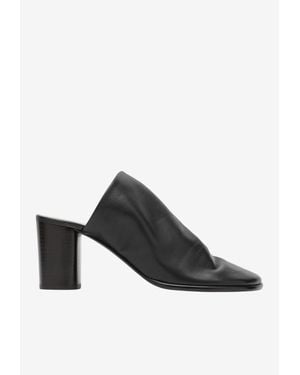 Lemaire Glove 80 Nappa Leather Mules - Black