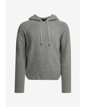 Tom Ford Cashmere Hooded Zip-Up Sweater - Gray