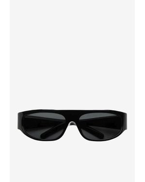 Retrosuperfuture Lunettes 1 Wraparound Shield Sunglasses - Black