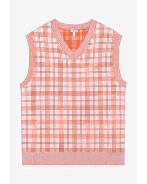 Loewe Checked Double-Faced Vest - Pink