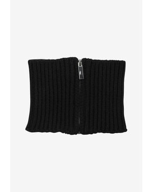 Sa Su Phi Zip-Up Cashmere Scarf - Black