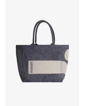 Isabel Marant Small Yenky Canvas Tote Bag - Blue