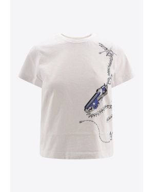 Burberry Knight Hardware Print T-Shirt - White