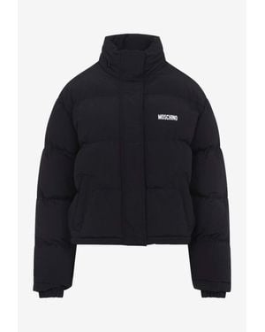 Moschino Oversized Smiley Padded Jacket - Blue