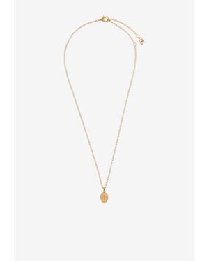 Dolce & Gabbana Oval Charm Necklace - White