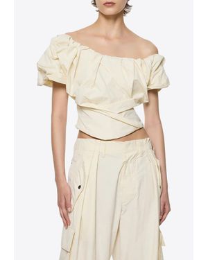Paris Georgia Basics Rio Off-Shoulder Draped Bodice - Natural