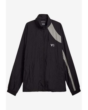 Y-3 High-Neck Windbreaker Jacket - Black