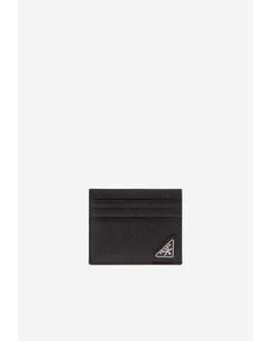 Prada Saffiano Leather Card Holder - White