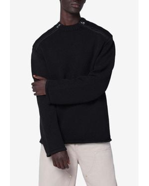 Oamc Peacemaker Mock-Neck Ribbed Sweater - Blue