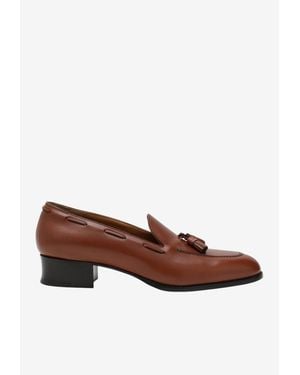 Loro Piana Serge Tassel Loafers - Brown
