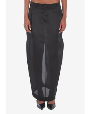 KHAITE Lucian Maxi Silk Skirt - Black
