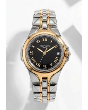 Patek Philippe Sculpture Stainless Steel And 18-Karat And Watch - Metallic