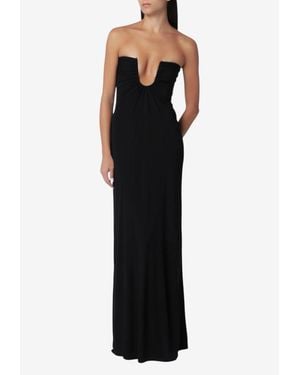 Christopher Esber U-Neck Strapless Maxi Dress - Black