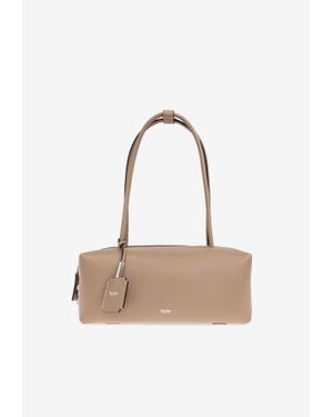 Max Mara Holdall String Leather Shoulder Bag - White