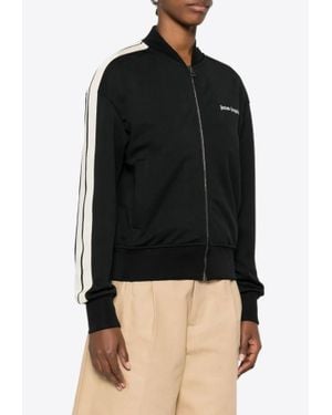 Palm Angels Logo Track Bomber Jacket - Black