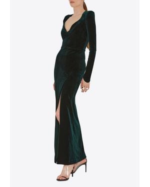 Galvan London Vanitas Velvet Gown - Black