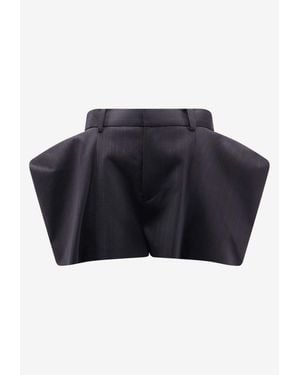 Sacai Pinstriped Mini Shorts - Blue