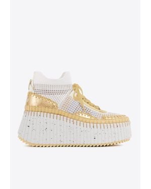 Chloé Nama Wedge Sneakers - White