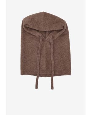 P.A.R.O.S.H. Lime Wool-Blend Balaclava - Brown