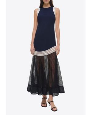 Jonathan Simkhai Zakaria Panelled Midi Dress - Blue