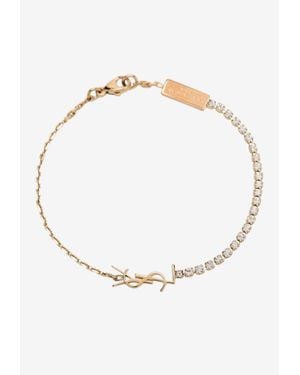 Saint Laurent Cassandre Charm Bracelet - White