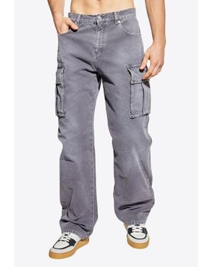Balmain Washed Cargo Pants - Blue