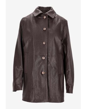 LA ROSE Vintage Leather Jacket - Brown