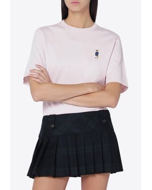 Maison Kitsuné Logo-Printed Crewneck T-Shirt - White