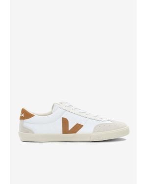 Veja Volley Leather And Suede Low-Top Sneakers - White