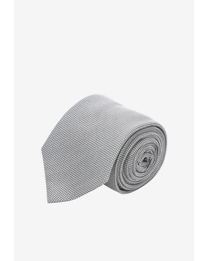 Ferragamo Classic Check Silk Tie - Grey