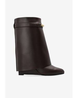Givenchy Shark Pinch 90 Mid-Calf Leather Boots - Black