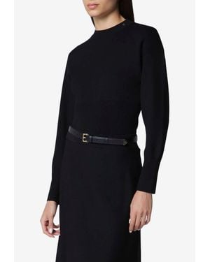 Anine Bing Imane Ribbed Sweater - Black