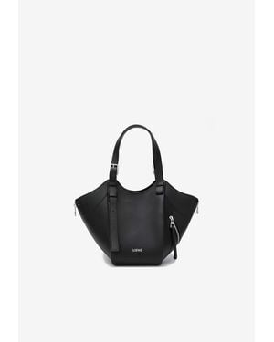 Loewe Hammock Zip Calfskin Shoulder Bag - Black