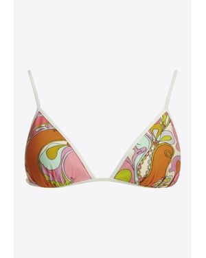 PUCCI Orchidee Print Triangle Bikini Top - Multicolour