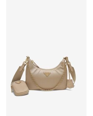 Prada Re-Edition 2005 Shoulder Bag - Natural