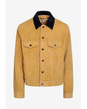 Loewe Suede Leather Jacket - Yellow
