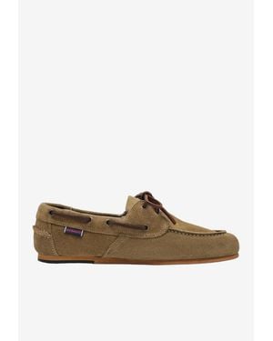 Sebago Owen Moc-Toe Suede Boat Shoes - Brown