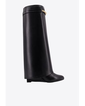 Givenchy Shark Pinch 95 Knee-High Leather Boots - Black