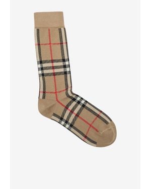 Burberry Vintage Check Knit Socks - White
