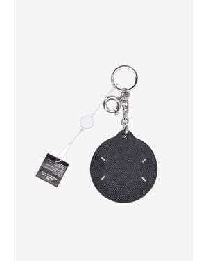 Maison Margiela Signature Stitch Mirrored Keyring - Black