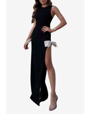 ATOIR Jana Bow Embellished Maxi Dress - Black