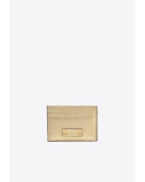 Jimmy Choo Umika Metallic Leather Cardholder - White