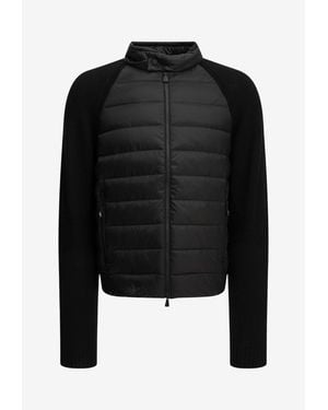 Moncler Quilted Panel Cardigan - Black