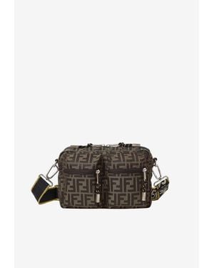 Fendi Superlight Ff Jacquard Camera Bag - Black