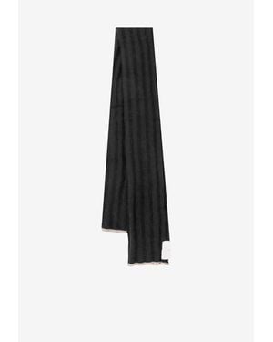 Brunello Cucinelli Ribbed Cashmere Scarf - White