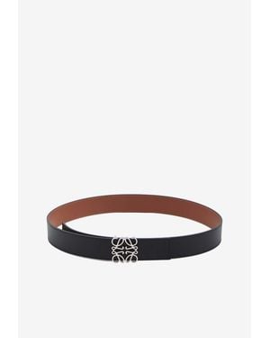 Loewe Reversible Anagram Leather Belt - White