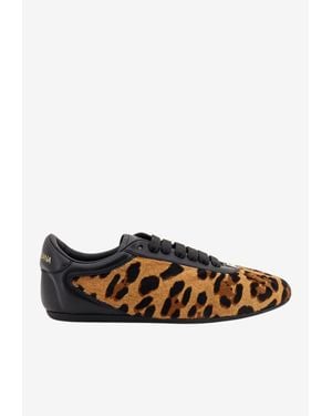 Dolce & Gabbana Leopard Print Trainers - Brown